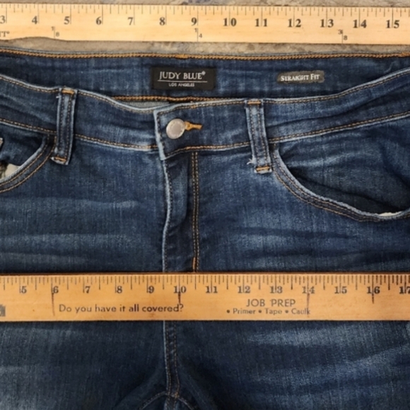 Judy Blue Straight Fit Darkwash Jeans Stretch Denim Size 13/31 - Picture 4 of 5